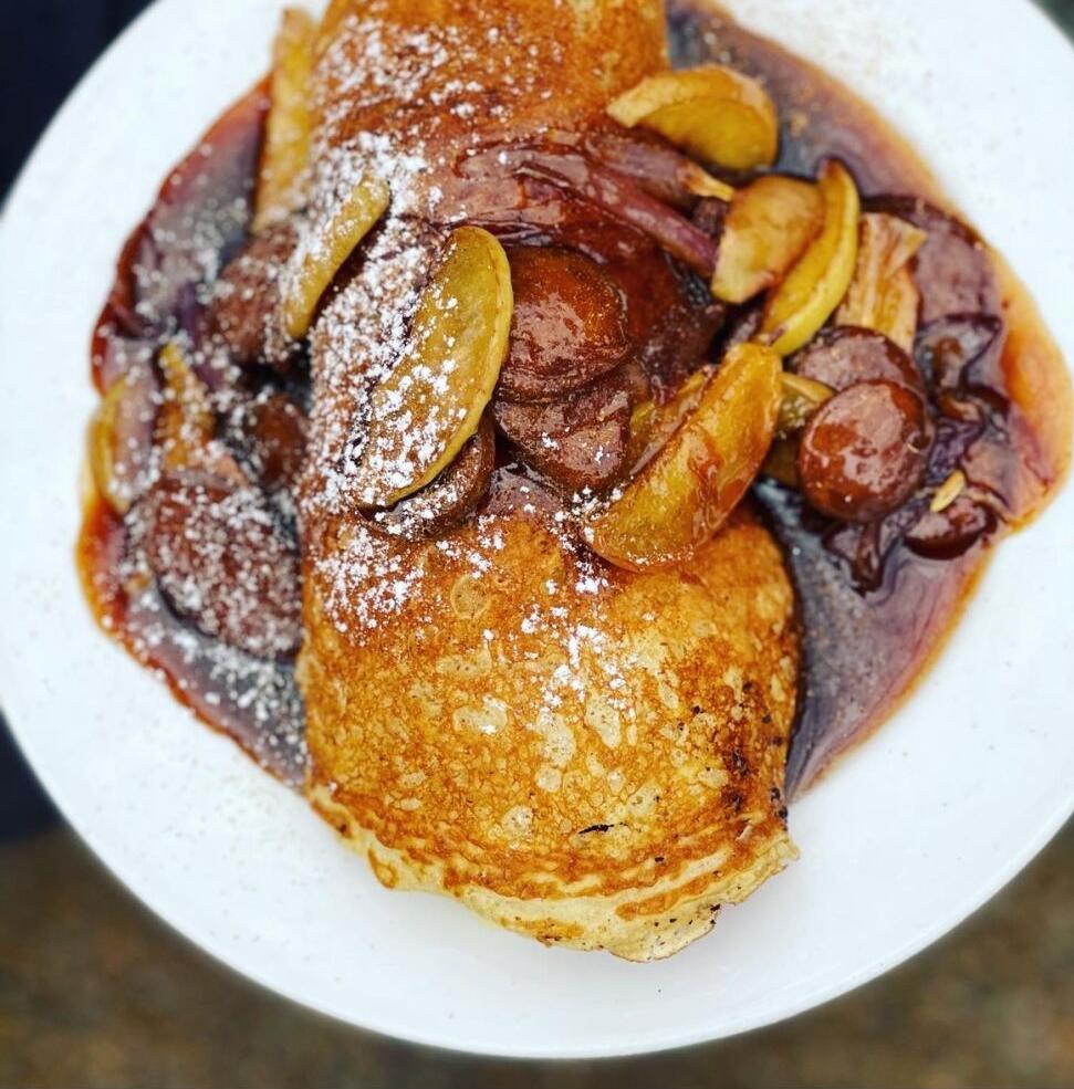 The Butch Jones pancake is a year-round favorite at Cafe Berlin.